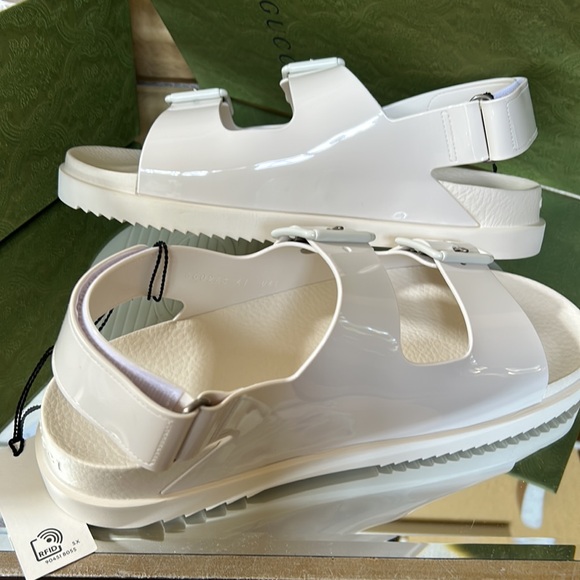 Gucci Dusty white Rubber Sandals size 41(11) - Picture 10 of 12